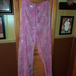 Sheer Pink Surface Bathing Bottom Cover up Sz L